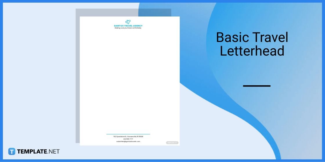 basic travel letterhead template in google docs
