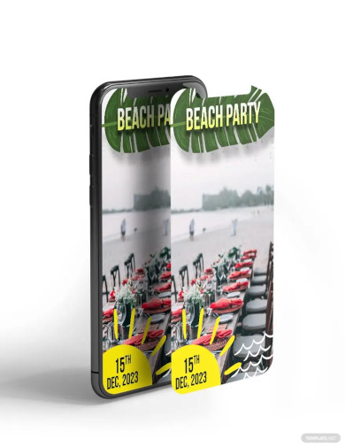 beach party snapchat geofilters template