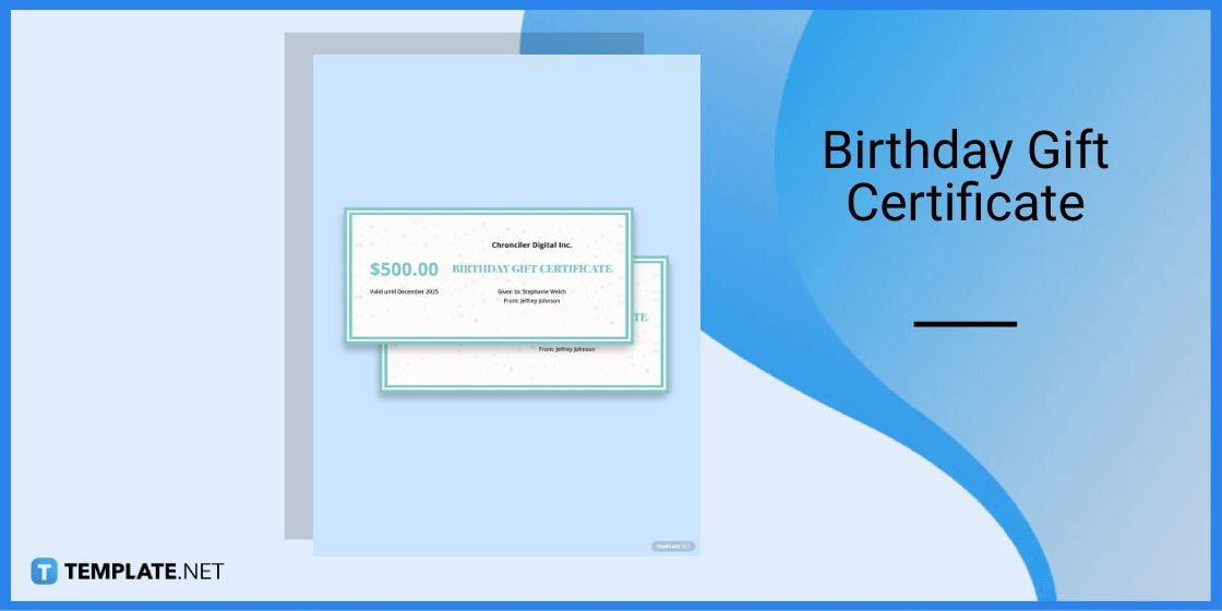 birthday gift certificate template in google docs