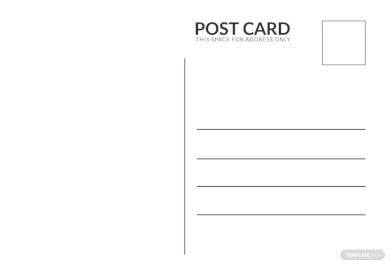 blank white index postcard template