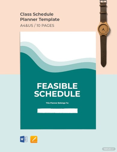 class schedule school planner template