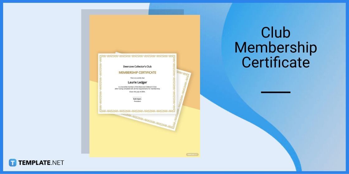 club membership certificate template in google docs