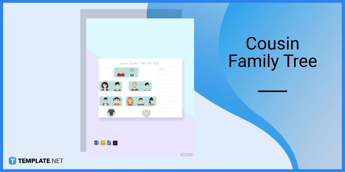 cousin family tree template for kids in microsoft word