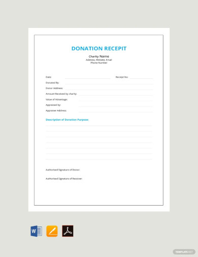 donation receipt templates
