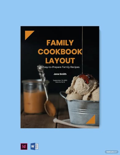 family cookbook layout template