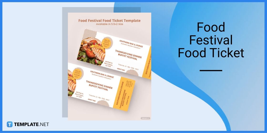 food festival food ticket template in microsoft word