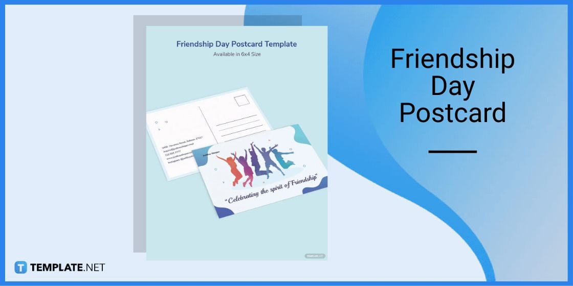 friendship day postcard template in google docs