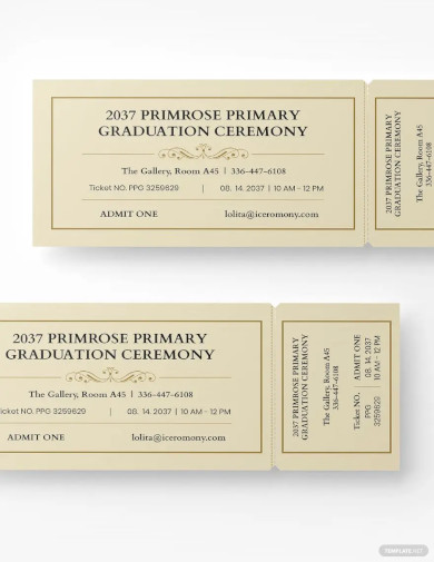 graduation diploma event ticket template