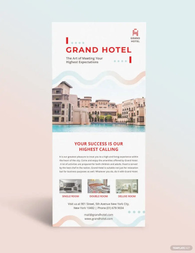 grand hotel rack card template