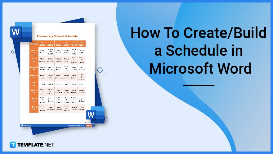 Make schedule in word