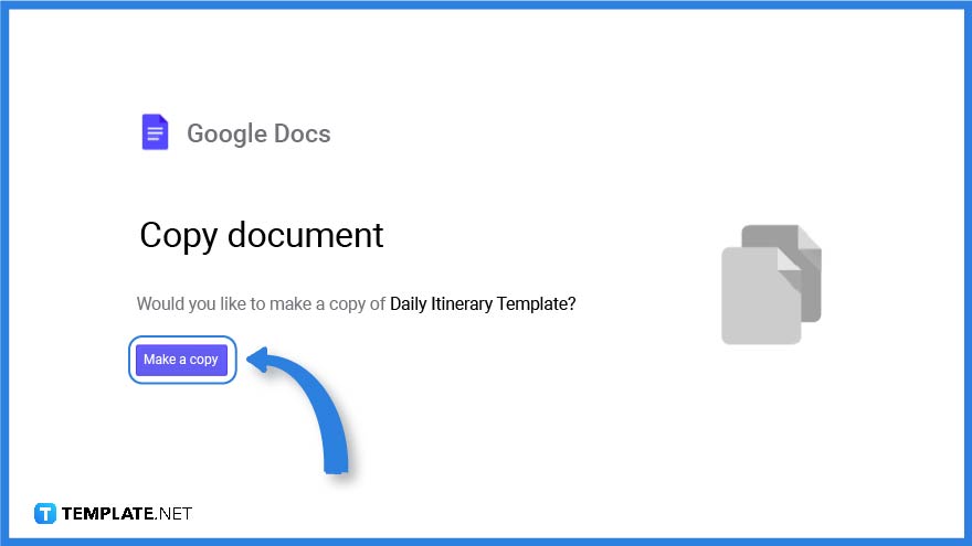 how to build an itinerary in google docs step
