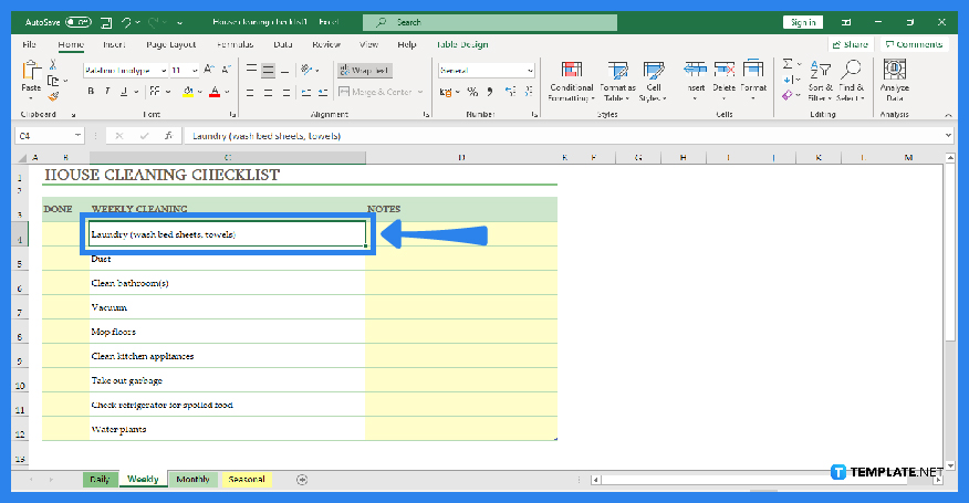 how to make a checklist in excel step 0