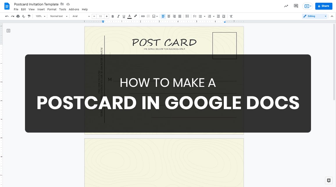 Google Docs Postcard Template