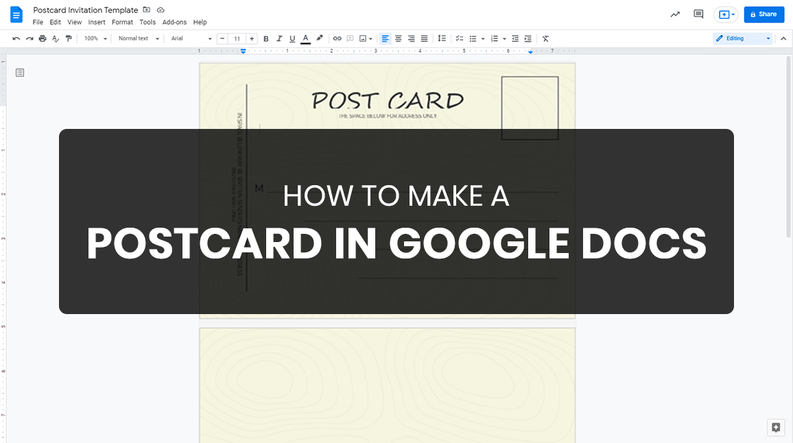 Google Docs Postcard Template