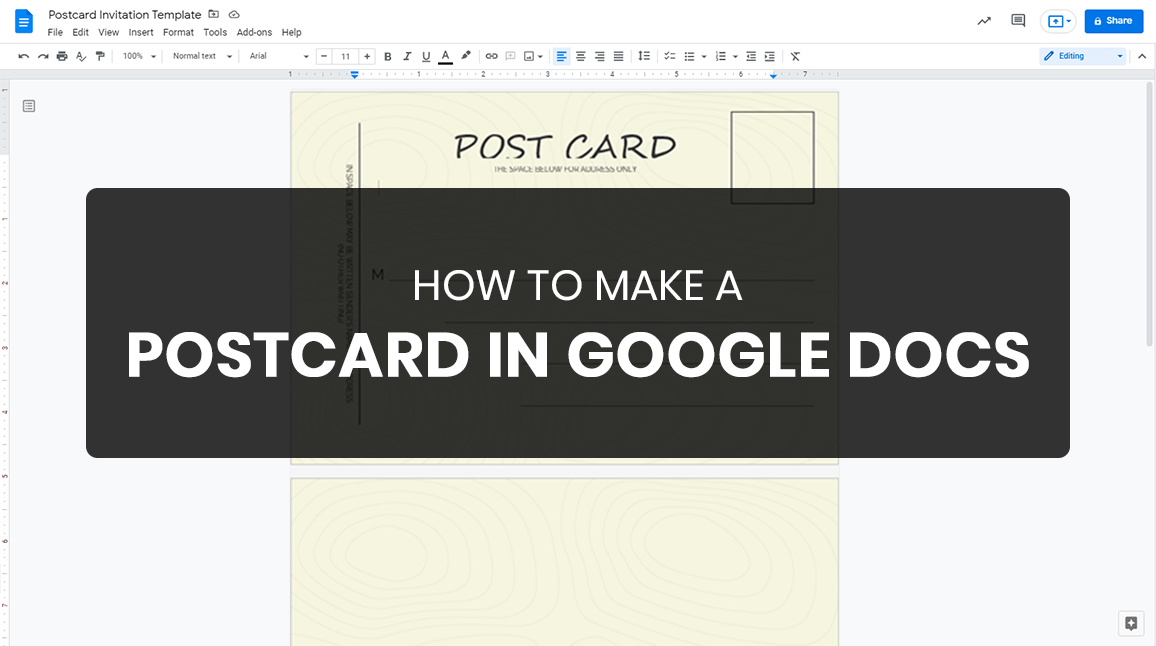 How To Make A Postcard In Google Docs