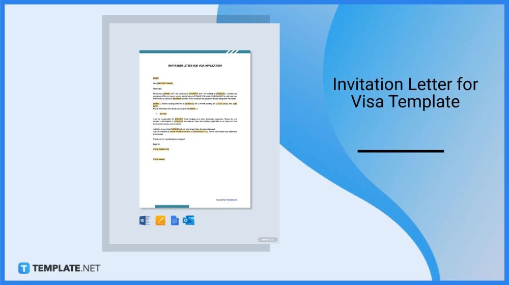 invitation letter for visa template in microsoft word
