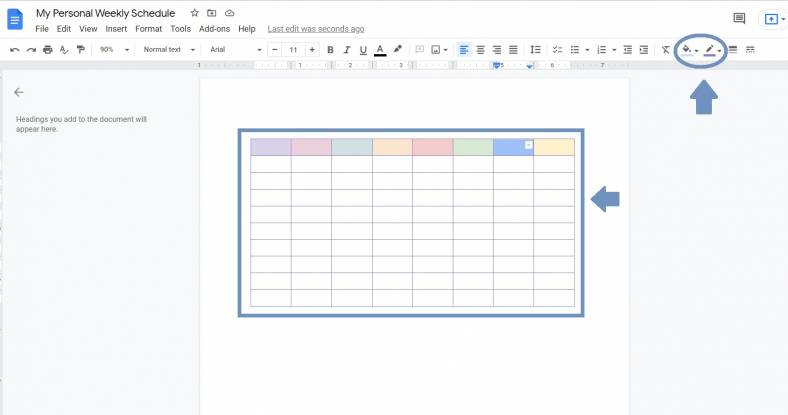 google docs schedule template different time zones