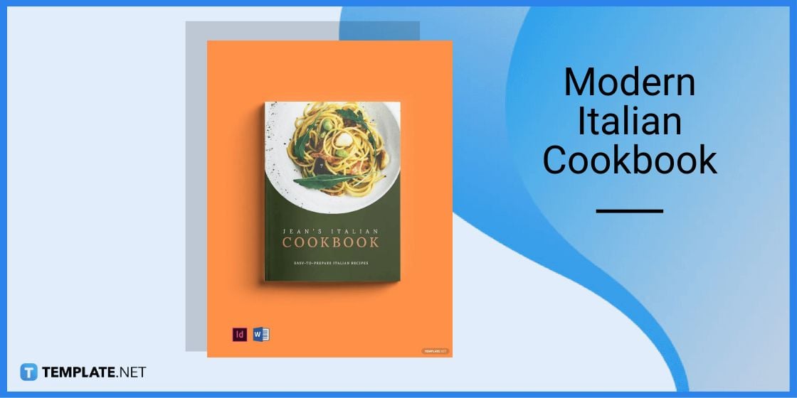 modern italian cookbook template in microsoft word