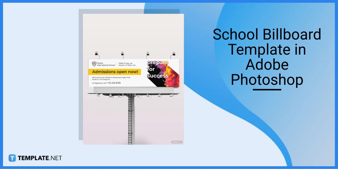 school billboard template in adobe photoshop