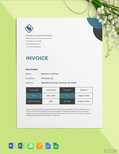 self employed invoice template