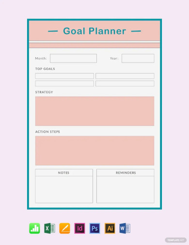 simple goal planner template