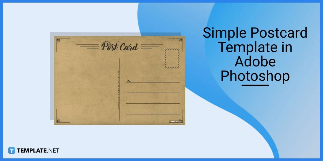 simple postcard template in adobe photoshop