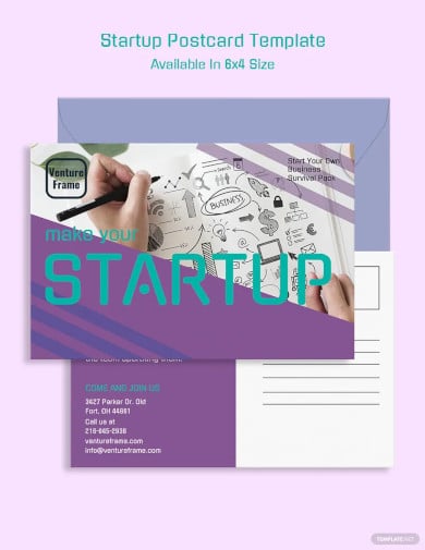 startup postcard template