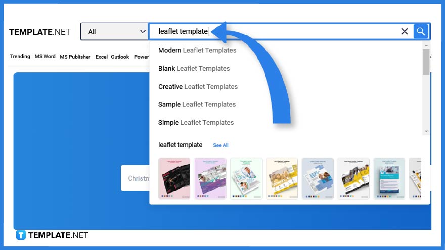 step 3 search for a leaflet template using the search text box option