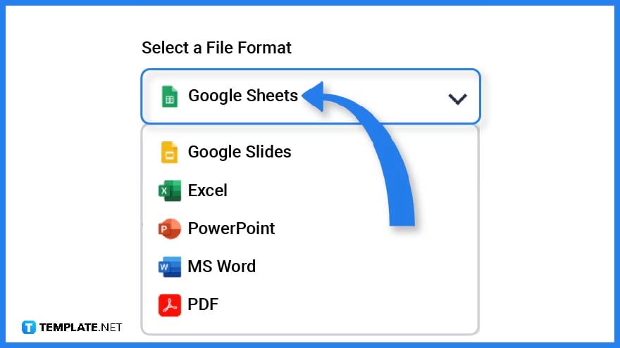 step 5 select a file format and download the template