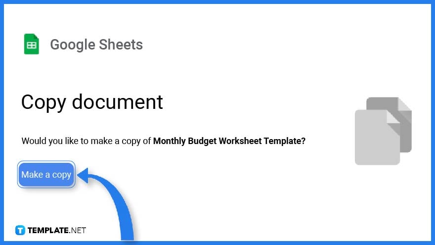 step 6 make a copy of the budget template