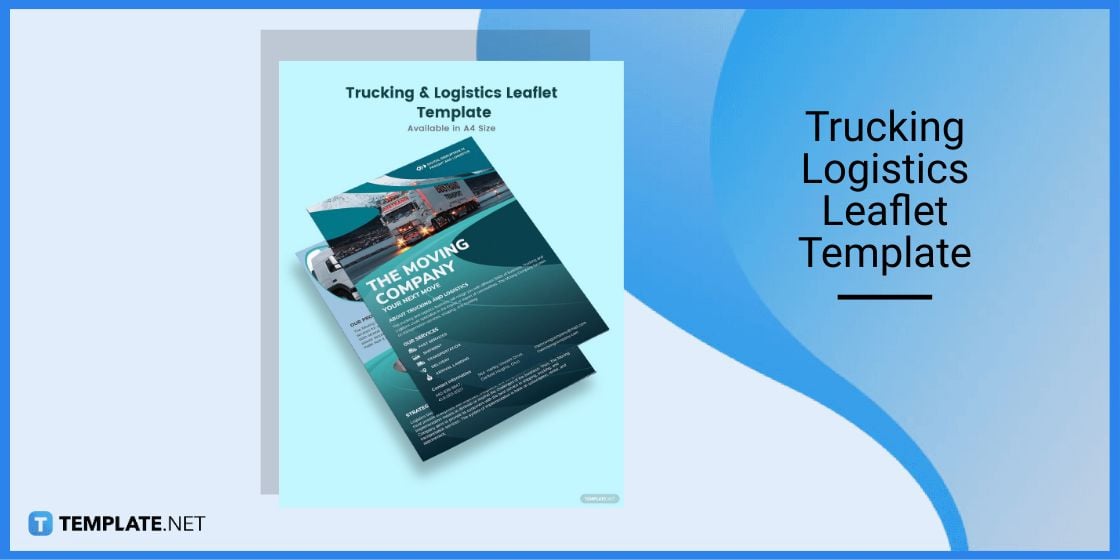 trucking logistics leaflet template in microsoft word