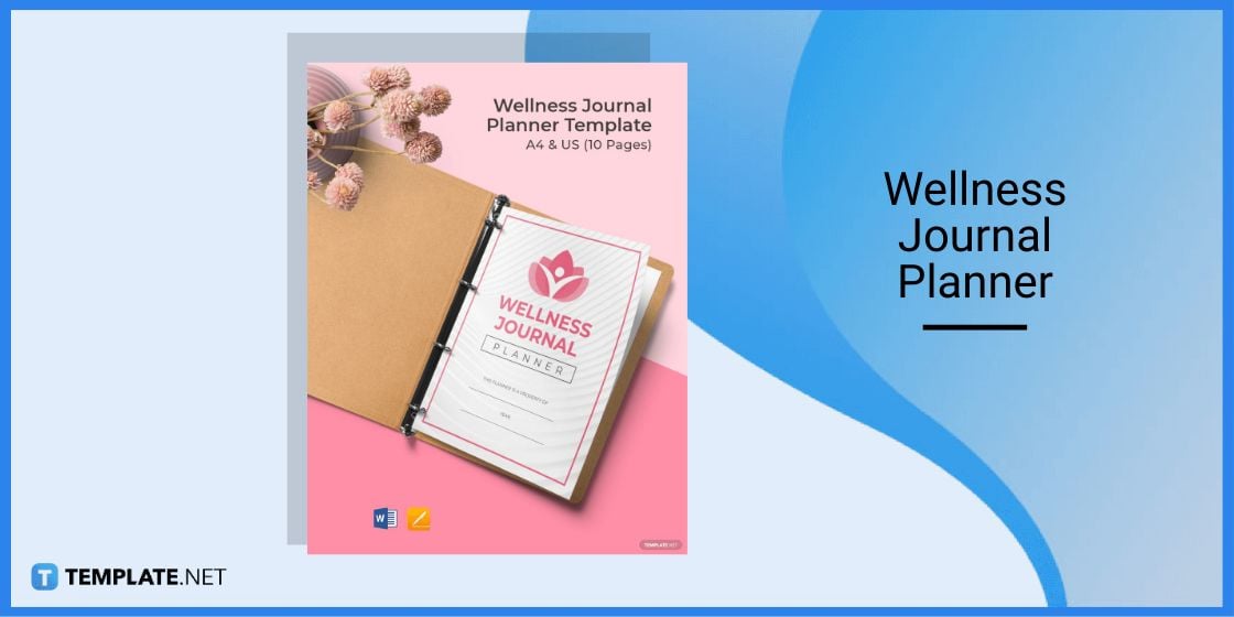 wellness journal planner template in microsoft word