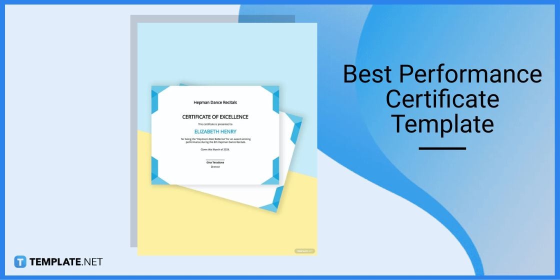 best performance certificate template
