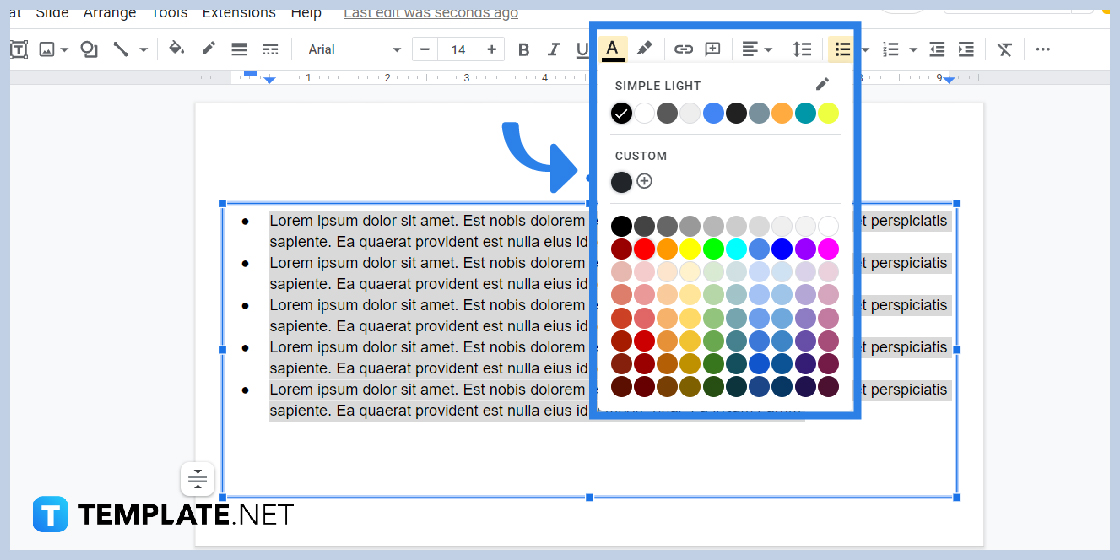 How to Add Bullet Points and Color in Google Slides