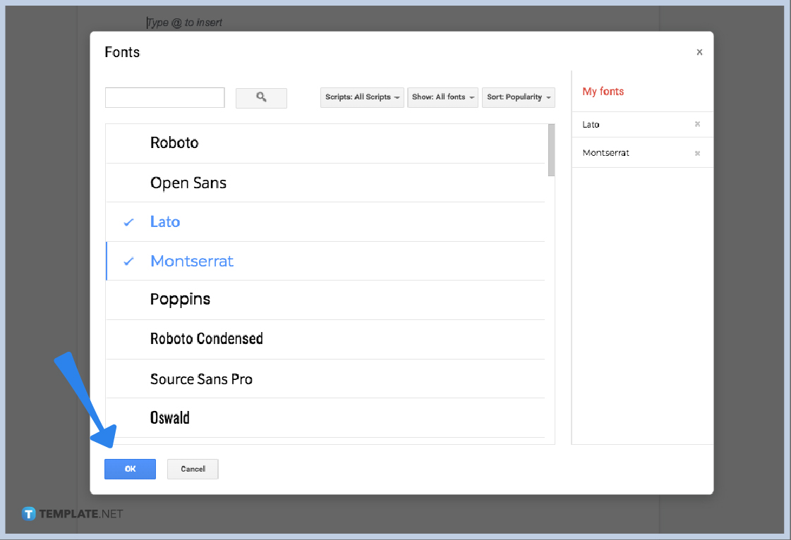 how to add fonts to google docs step