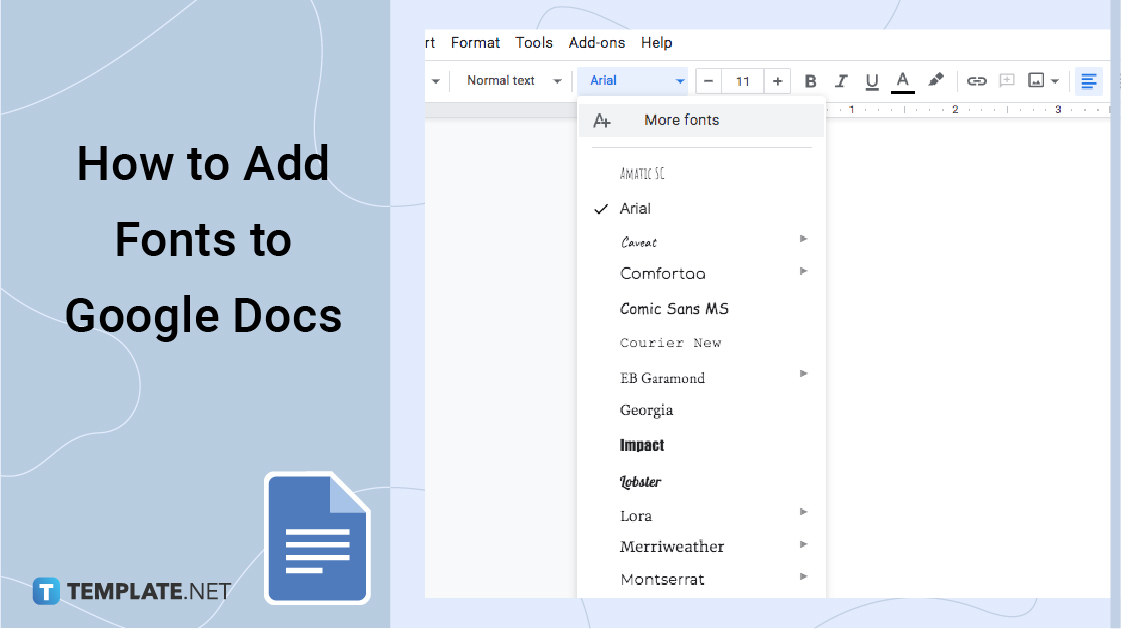 How to add more fonts to Google Docs