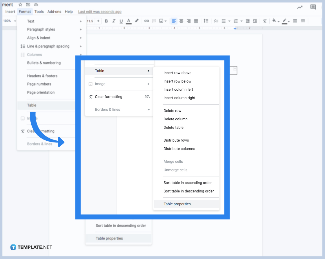 how to add a border in google docs step