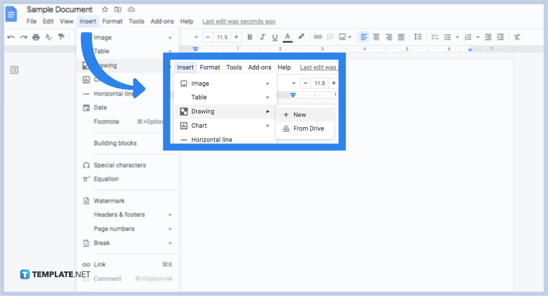 how to add a border in google docs step