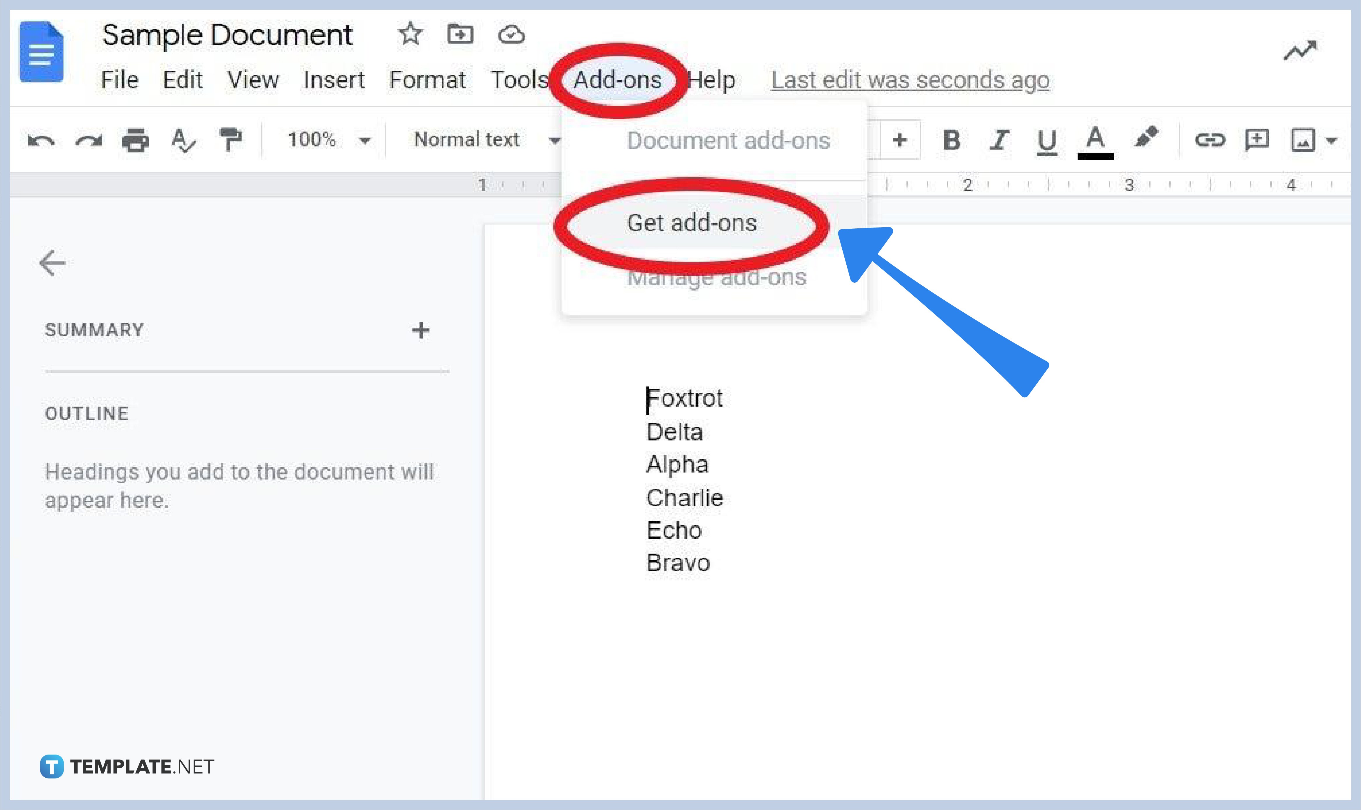how to alphabetize in google docs step