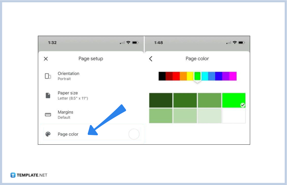 how to change the background color on google docs step