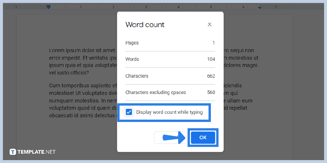 how to check find word count on google docs step
