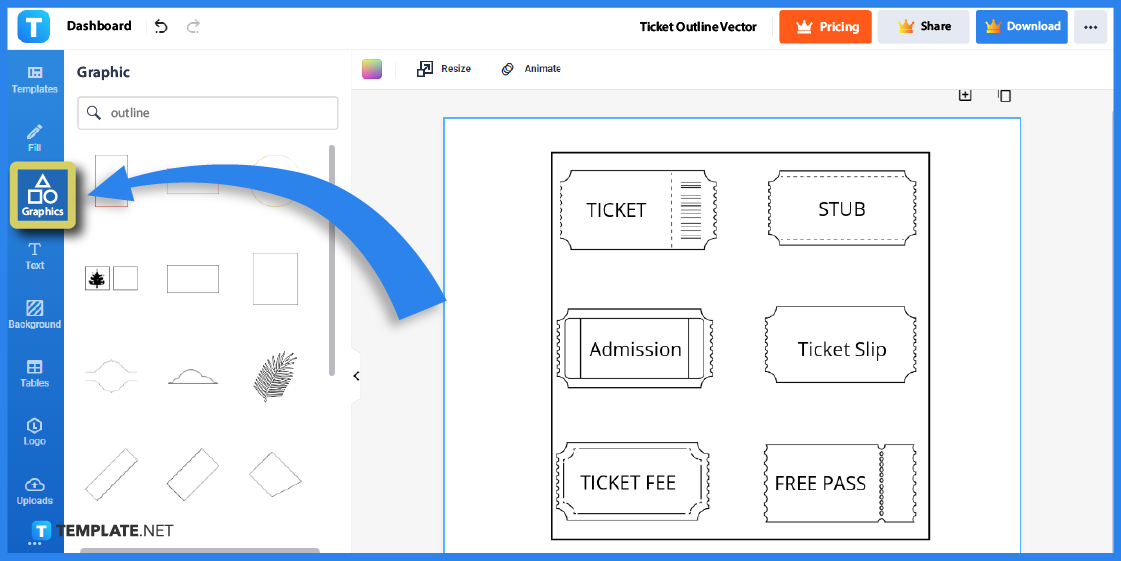 how to create an outline on text in google slides step