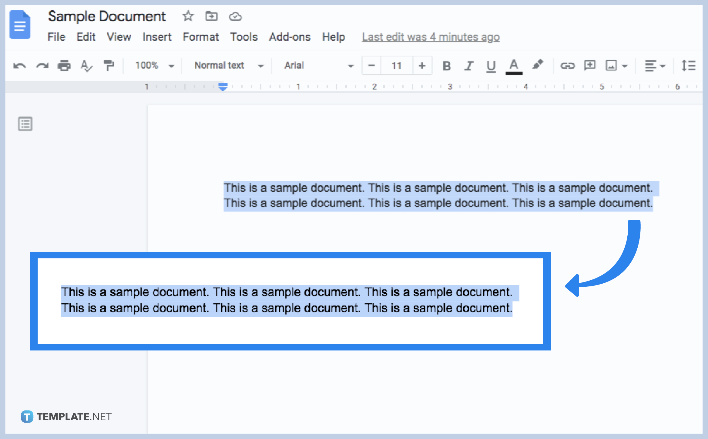 how to double space in google docs step