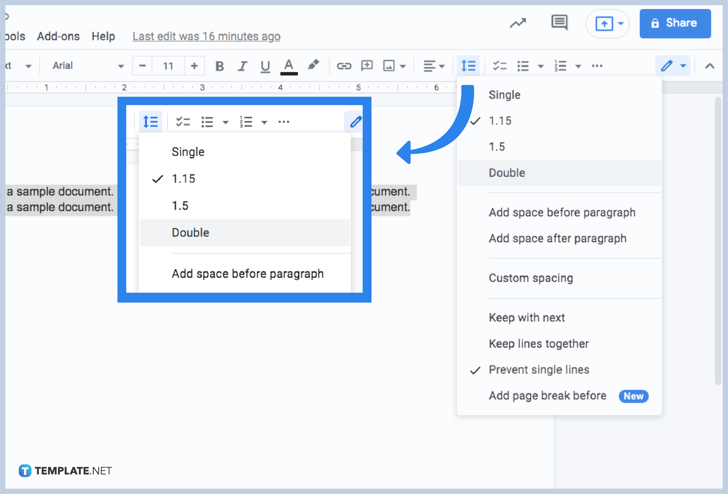 How to Double Space in Google Docs