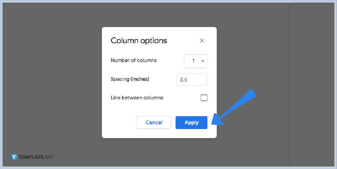 how to make columns in google docs step