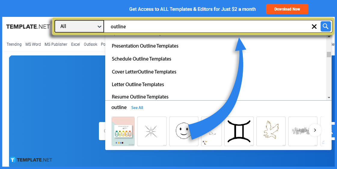 how to make an outline on text in google slides step