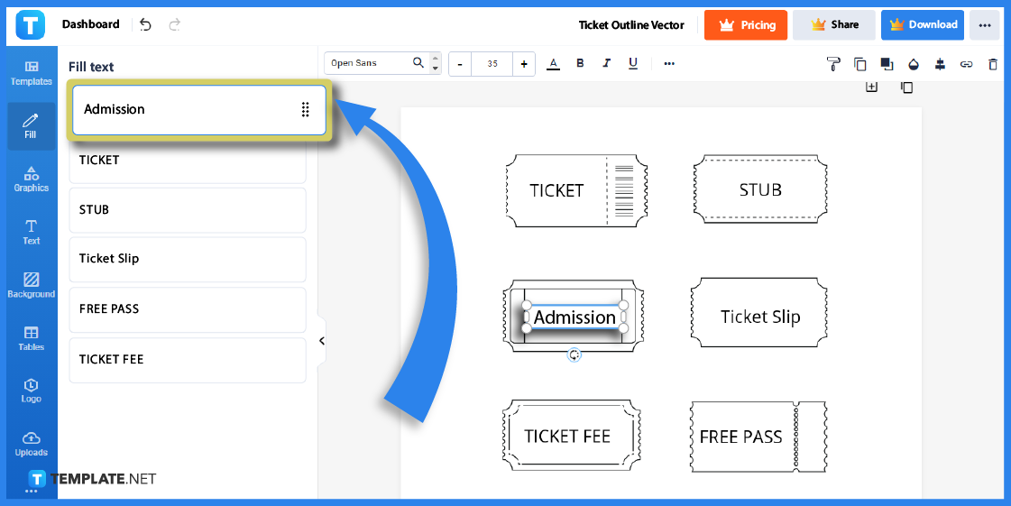 how to make an outline on text in google slides step