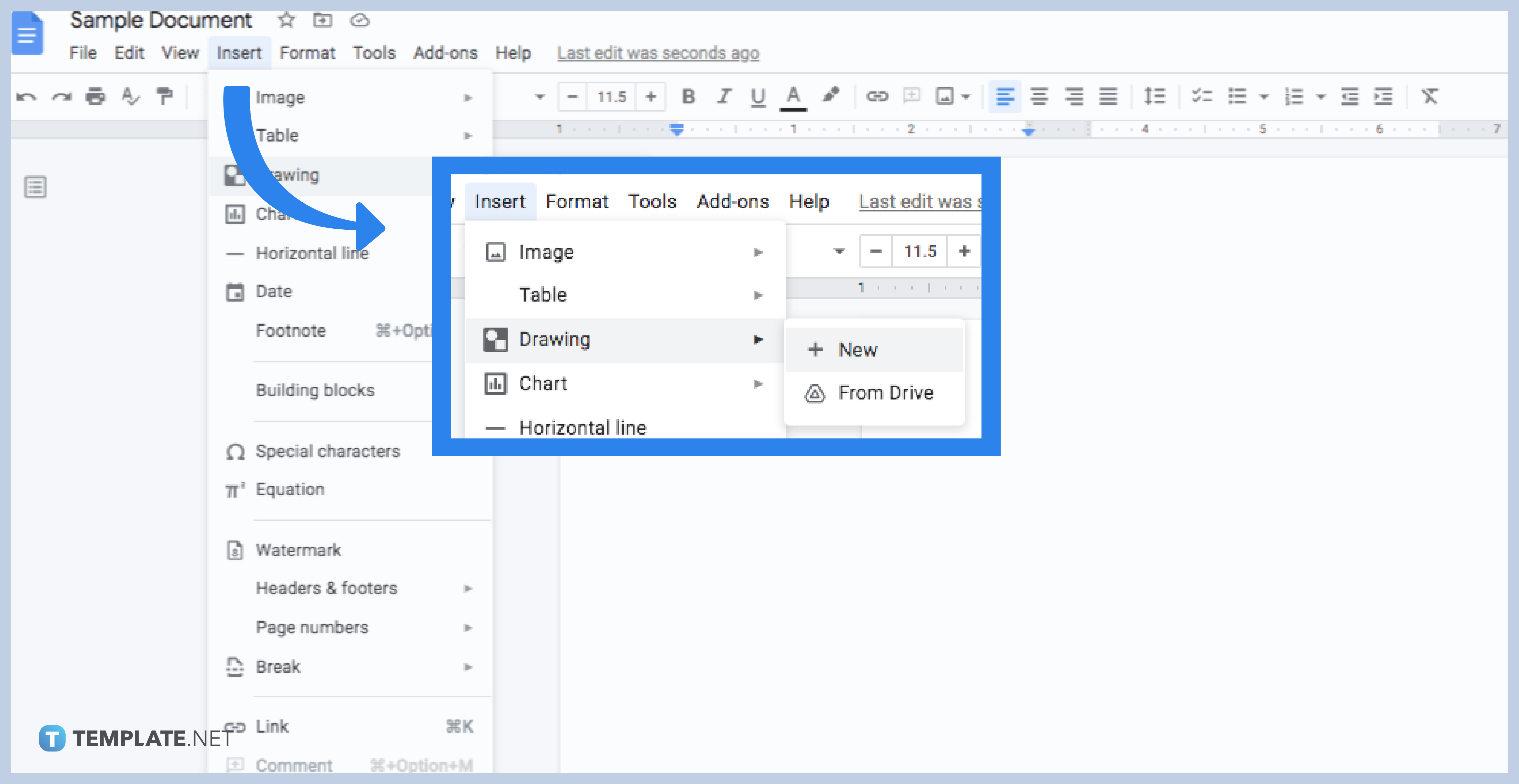 how to rotate images in google docs step