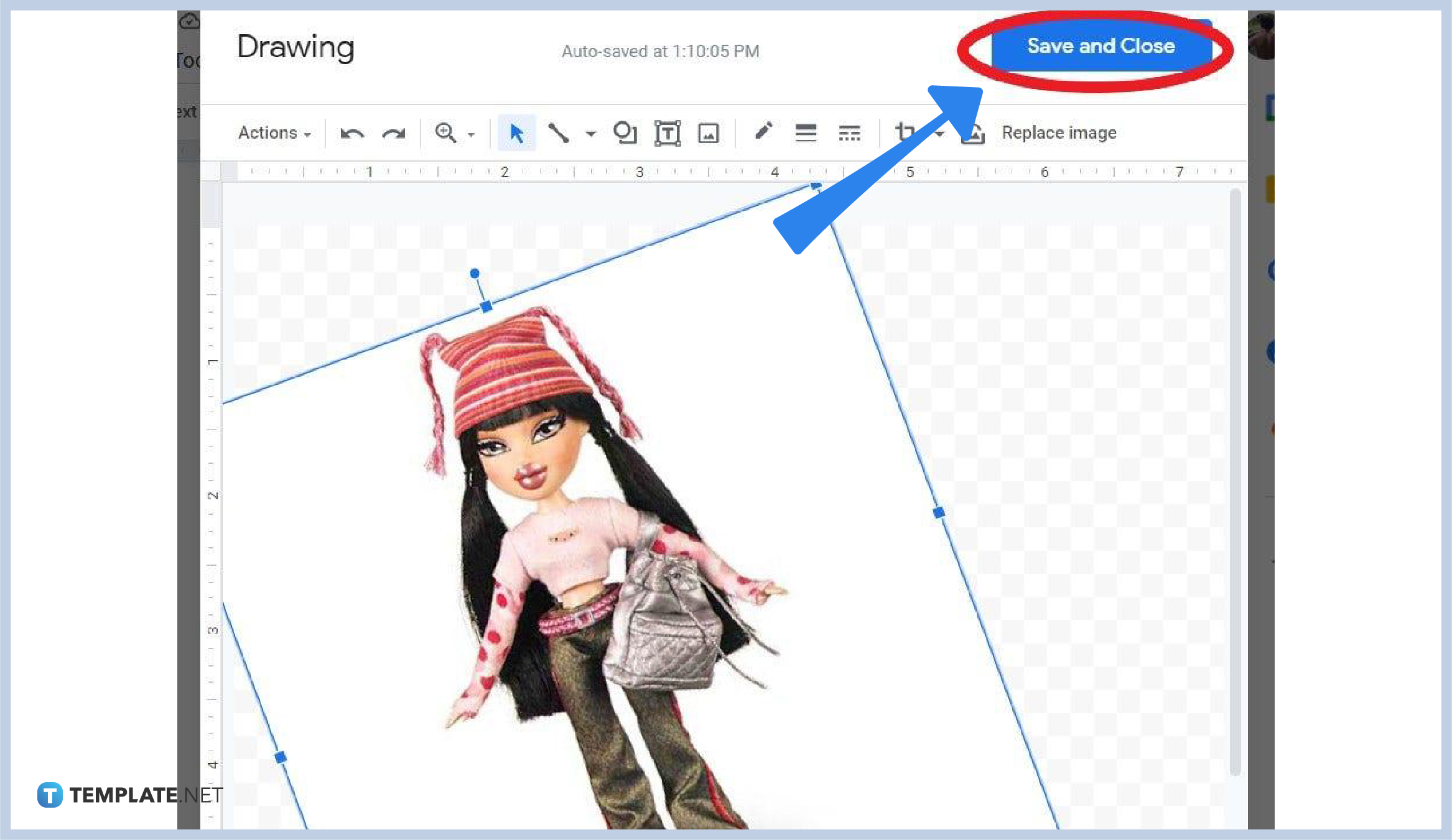 how to rotate images in google docs step