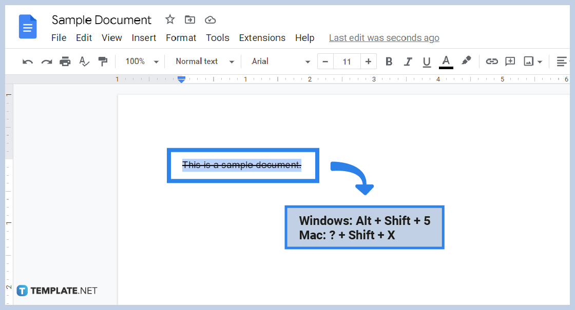 How to Strikethrough on Google Docs